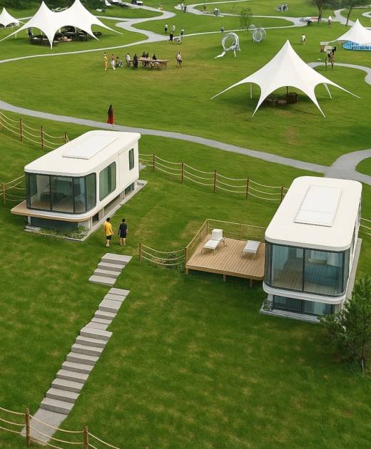 domek kapsulowy wizualizacja prezentacja